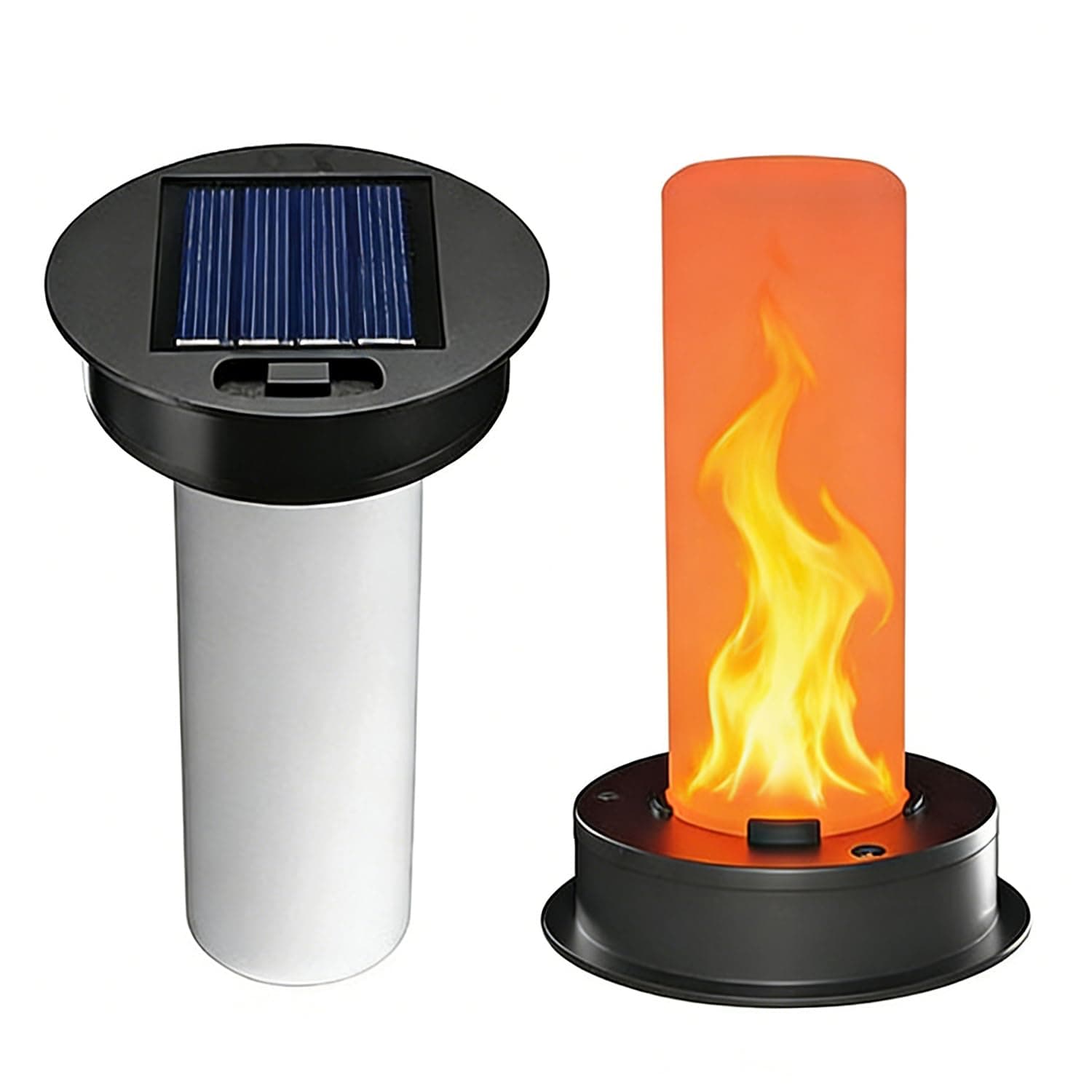 Solar Light Replacement Tops 2 Pack Flickering Flame, Waterproof LED Parts for Hot Air Balloon Lanterns (2.87-3.35 Inch) Outdoor Lantern Replacement Kit